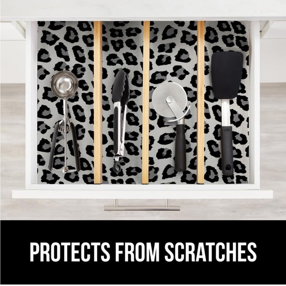 NWT Two Rolls Gorilla Grip Peel & Stick Paper Liner 19.5 in x 20 FT gray leopard - Picture 3 of 10